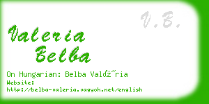 valeria belba business card